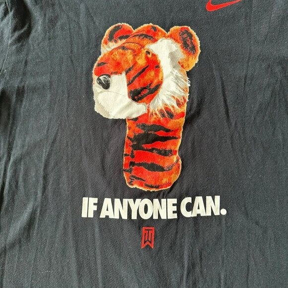Nike Men'sTiger Woods If Anyone Can Short Sleeve Graphic T-Shirt Tee in Black -L - Picture 2 of 8